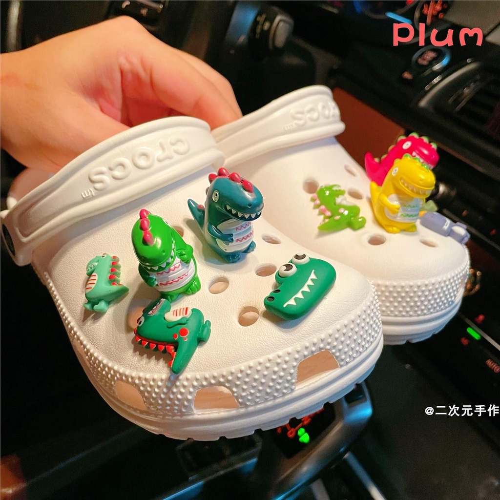 crocs 鞋扣 洞洞鞋扣 洞洞鞋鞋扣 布希鞋 鞋扣 鞋花 crocs洞洞鞋配飾可愛卡通立體恐龍裝飾扣兒童卡駱馳鞋面裝飾