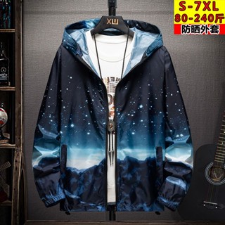 熱賣-23年上新新款2021夏新款防曬服男皮膚衣透氣超薄款防曬衣星空褂子潮流韓版外套2605