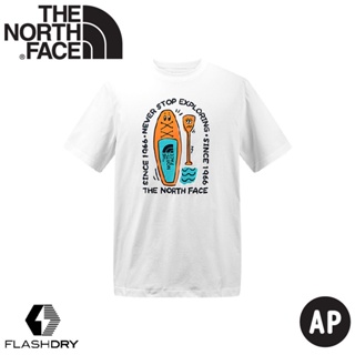 【The North Face 中性 SUP 快乾短袖T AP《白》】7WF9/吸濕排汗嬉水情境印花短袖T恤/運動衫