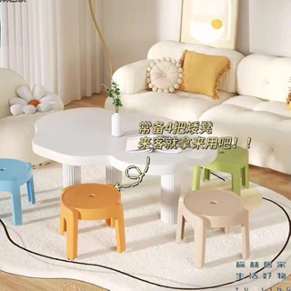 『榆林居家』塑料小凳子加厚家用小板凳大人圓凳可疊放茶幾凳浴室防滑兒童矮凳