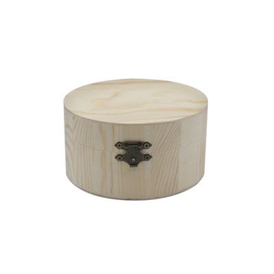 小資~圓木盒圓形木制收納盒 珠寶飾品首飾盒實木禮品包裝盒手工DIY木盒