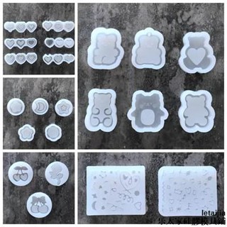 【快速出貨】新款ins風滴膠小熊仔愛心花朵矽膠手工流沙模具bear巧克力烘焙