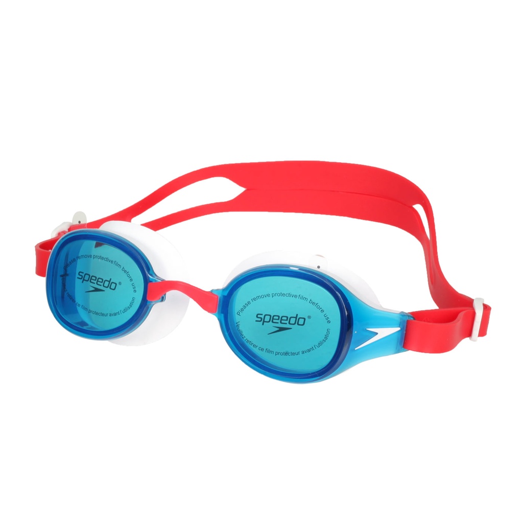 SPEEDO Hydropure 兒童運動泳鏡(抗UV 防霧 蛙鏡 游泳 戲水「SD8126723083」 白藍紅