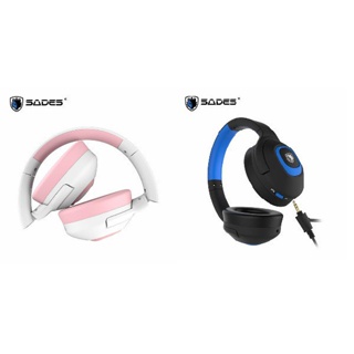 賽德斯 SADES SHAMAN 薩滿 黑藍色 粉白色 電競耳機麥克風 保護聽力 軟管麥克風 耳機 麥克風 耳罩