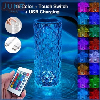 3/16 Colors Diamond Crystal Side Table Lamp Touch Remote Roo