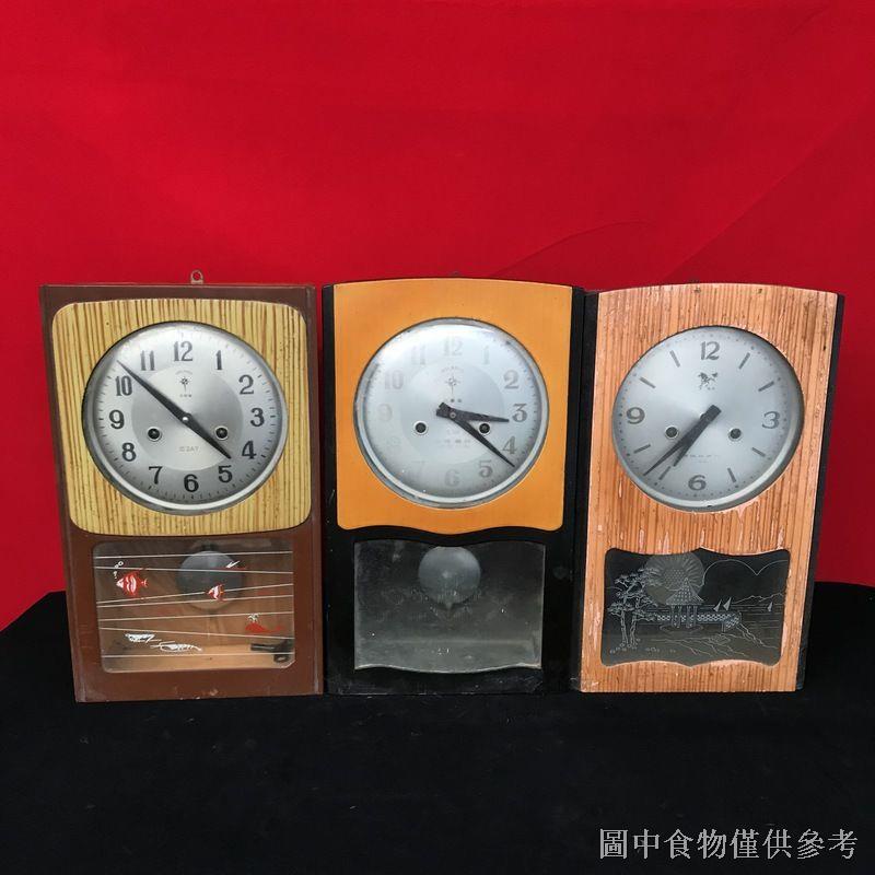 熱銷民俗懷舊老物件老鐘錶舊掛鐘80年代老式上弦北極星機械古董鐘擺件
