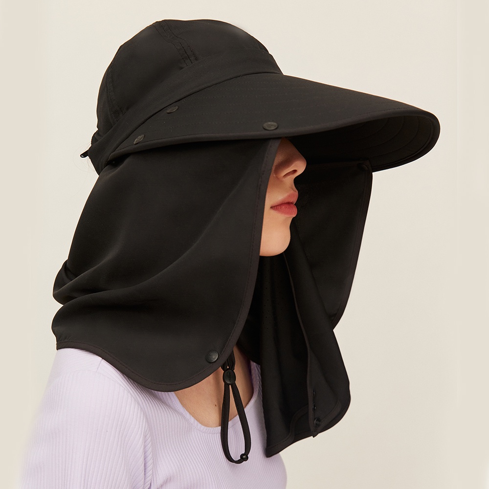 【販賣美好•STUDIO】OhSunny-漁夫帽多功能可拆卸遮陽帽面部護頸防紫外線涼感戶外UPF50+