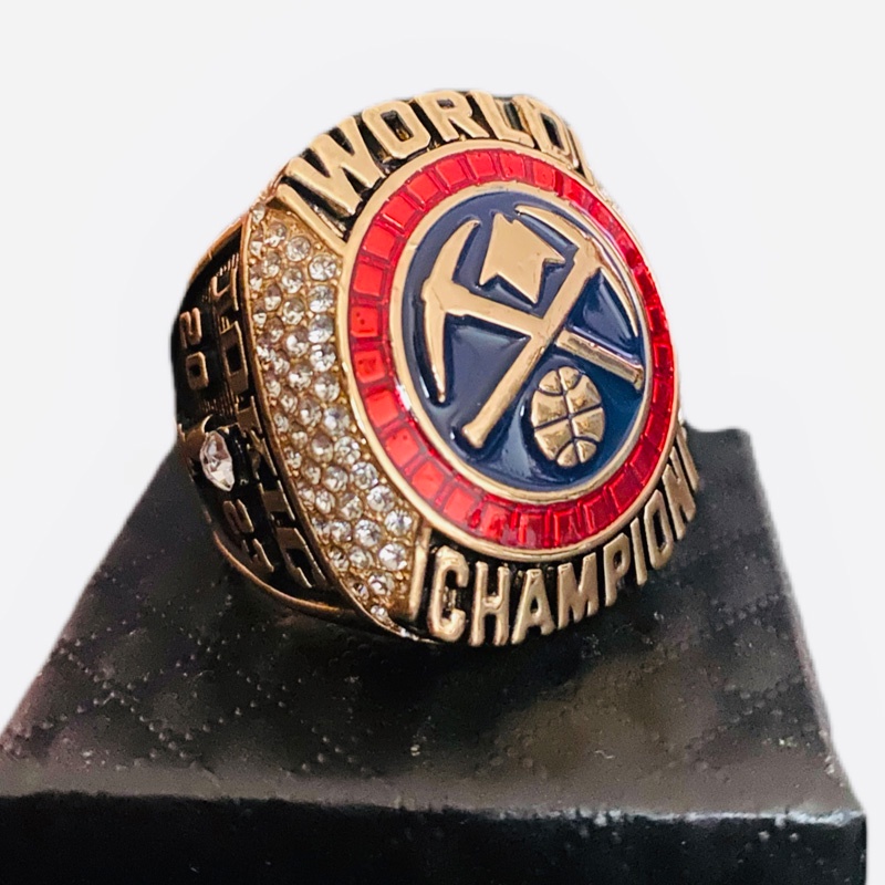 【冠軍戒指】2023年歐美NBA掘金隊約基奇總冠軍戒指球迷愛好畢業禮品合金飾品