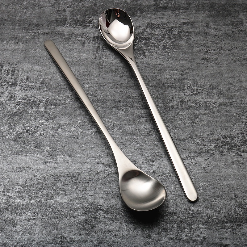18 10 不銹鋼 長柄 咖啡 勺子 攪拌 勺 小湯匙 調料 勺子 馬克杯 創意 冰勺 長柄勺 不銹鋼勺子