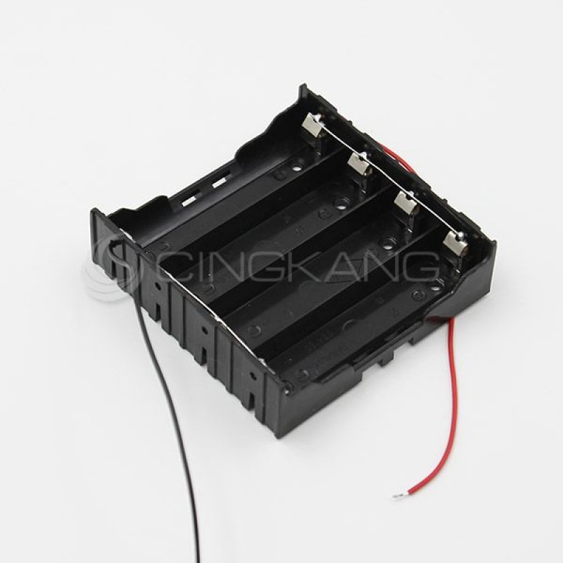 京港電子⚡電池盒(帶線) 18650 4顆 (並聯)