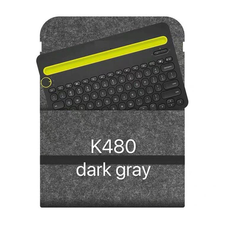 【邂逅生活】羅技K380 / K480/k580鍵盤包/收納包灰色商務簡約便攜式鍵盤包