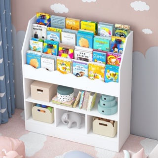 特價款12兒童書架繪本架落地家用客廳玩具收納置物架臥室小型簡易寶寶書柜