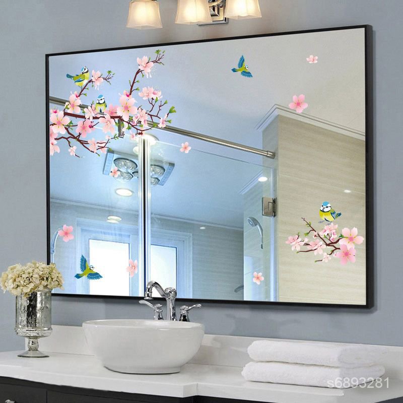 【又又精選】創意鏡子鏡面裝飾 浴室衛生間玻璃貼紙 自粘防水3d立體墻貼畫 小清新窗貼