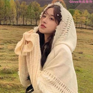 🌷🌷森系披肩波西米亞流蘇毛衣針織衫新疆草原旅行斗篷連帽圍巾百搭女波西米亞風 復古風 森系裝 上衣女 時尚百搭 披肩 斗篷