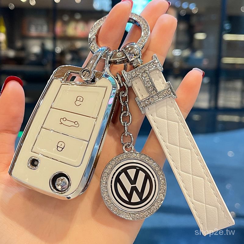 🍓超讚福斯Volkswagen Tiguan汽車鑰匙套鑰匙皮套Passat Golf T-ROC Touran鑰匙扣殼