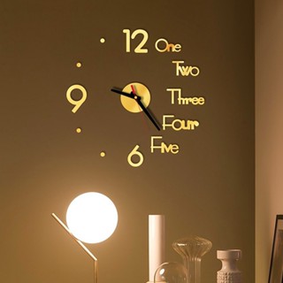 Fashion DIY Wall Clock 3D Mirror Surface Sticker Acrylic 3D