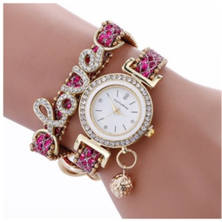 Love W1 Geneva Classic Round Ladies Bracelet Strap Watch