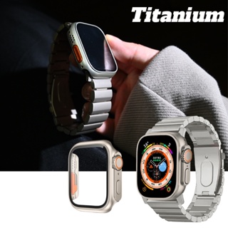 ★簡約鈦合金錶帶錶殼套件 適用蘋果錶帶 Apple Watch Ultra