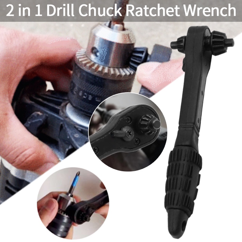 2-in-1 Drill Chuck Key Wrench Two-way Wrench For Electric Dr