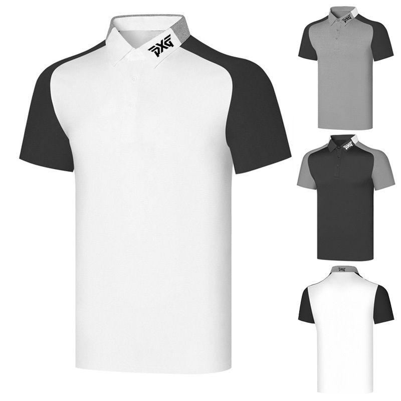 🔥現貨🔥【PXG】夏季高爾夫男士T恤短袖薄款牛奶絲透氣排汗golf球衣休閒潮POLO衫戶外 時尚