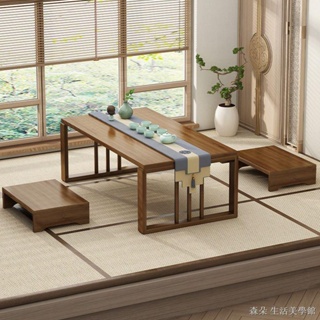 和室桌椅組 日式和室幾桌 實木榻榻米小桌子 茶桌 可折疊矮桌 家用飄窗小茶幾和式桌 小茶幾桌 ㄇ字桌