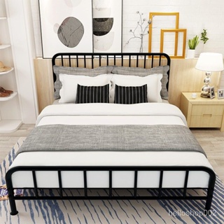 鐵藝床雙人床歐式現代簡約加固鐵床單人床出租屋鐵架兒童