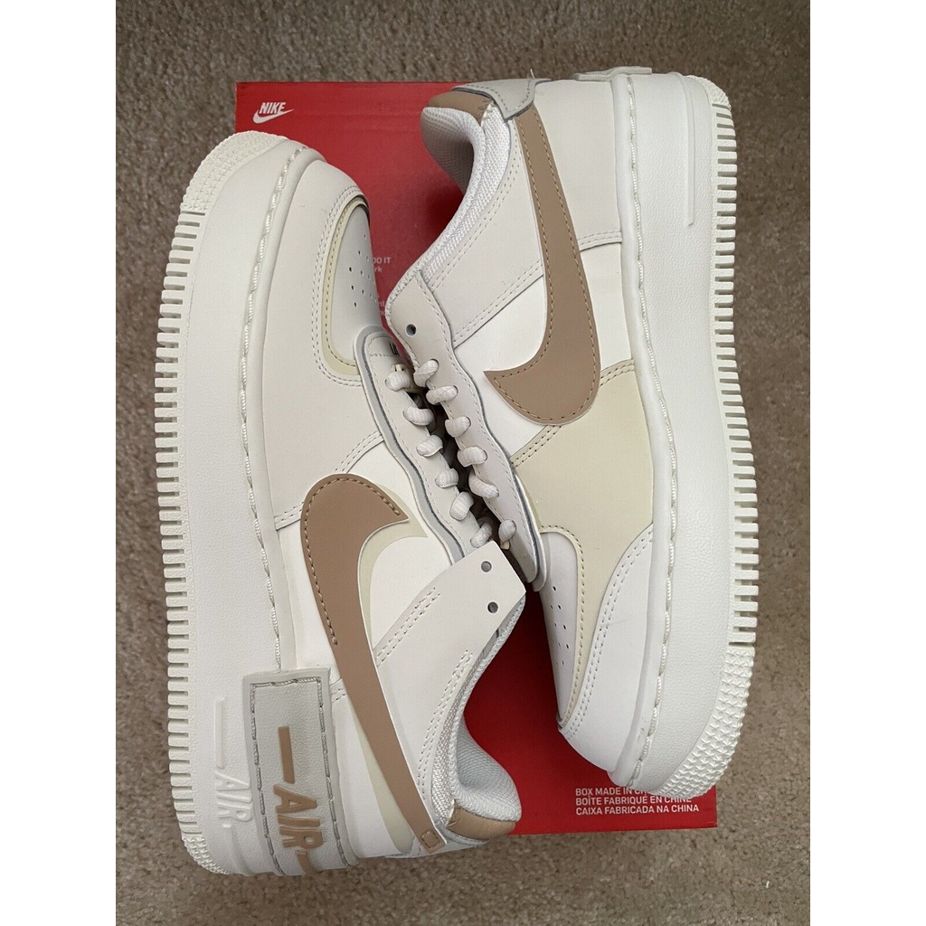 NIKE AIR FORCE 1 SHADOW 鴛鴦奶茶 解構 拼接 AF1 CI0919-116 女鞋 休閒鞋