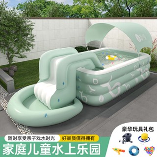 原創兒童充氣游泳池加厚家用成人小孩玩具家庭戶外大號寶寶戲水池滑梯限定特賣
