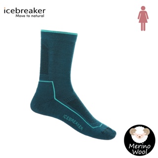【Icebreaker 女 Cool-Lite 半筒薄毛圈健行襪《海藻綠》】104662/快乾襪/機能襪/排汗襪/羊毛襪