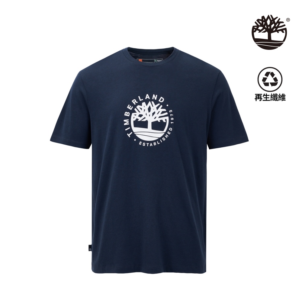 Timberland 中性深寶石藍天絲™Logo短袖T恤|A6QWK433