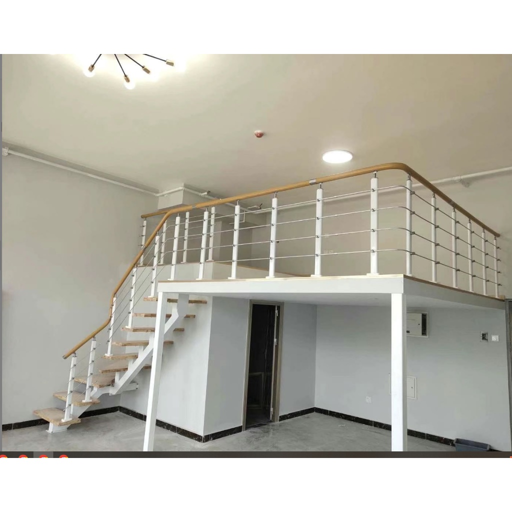 全套一整套伸縮梯旋轉家用小戶型踏板室內loft槽鋼躍層扶手