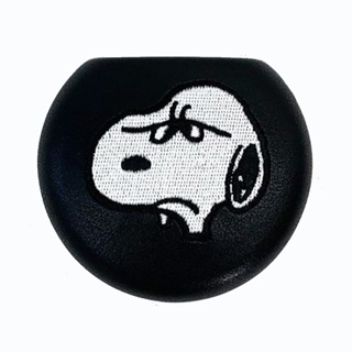 【現貨】小禮堂 Snoopy 皮質硬殼飾品盒 (黑皺眉款)