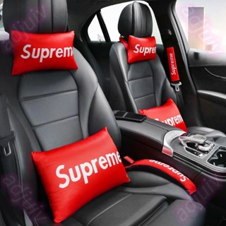 熱銷⭐潮牌supreme裝飾汽車裝飾汽車用品其他汽車百貨套裝 潮牌汽車座椅頭枕護頸枕一對車用靠枕頸椎枕車載腰靠抱枕 WS