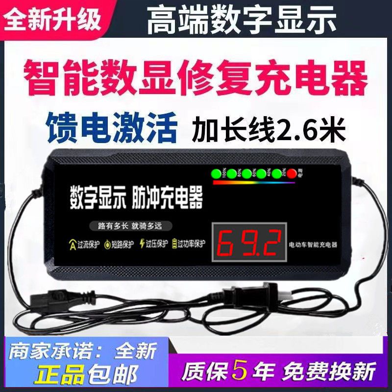 ㊣臺灣熱賣☆【電瓶修復器】激活新舊電瓶修復48v60v72V電動車鉛酸電池充電器 機車配件 電動車配件 零件 修理