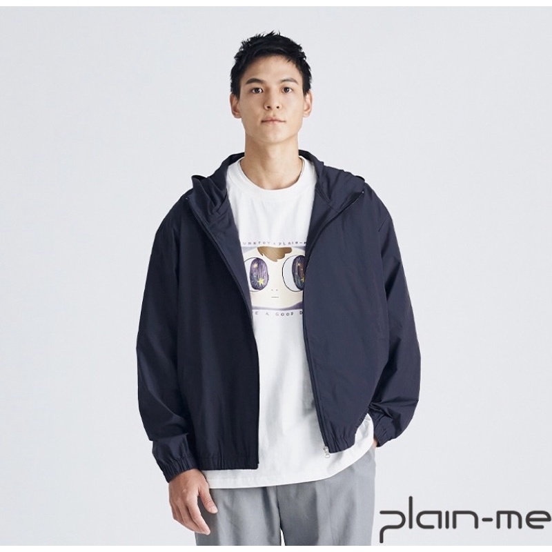 【plain-me】二手 OOPLM 輕量防護機能衣 鐵灰色 s號 短版型 防曬外套