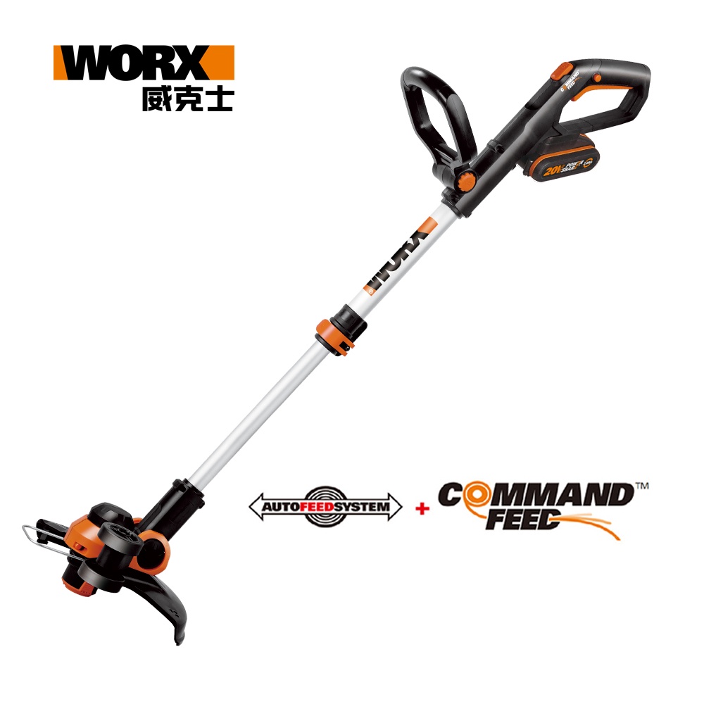 WORX 威克士 20V 30CM 鋰電打草機/割草機 德國領先技術(WG163E.2)