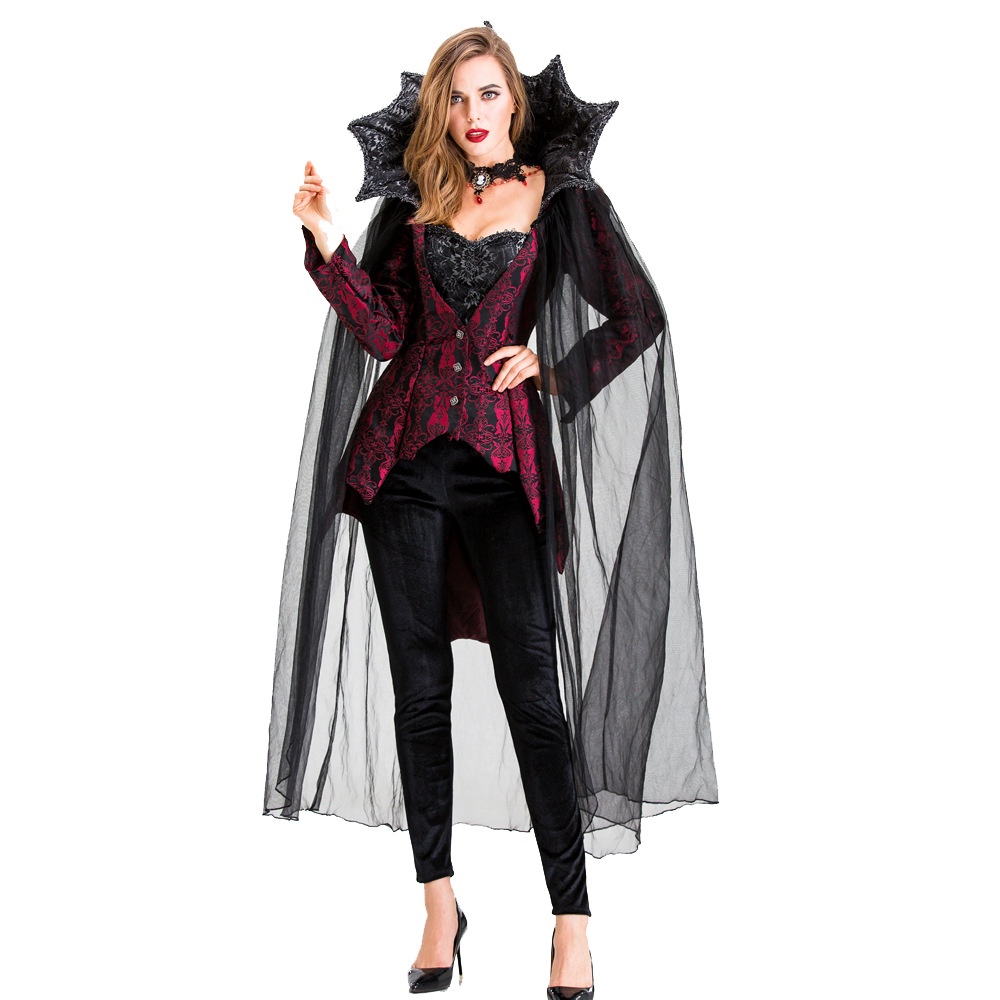 萬圣節服裝 吸血鬼vampire惡魔女王裝 cosplay 角色扮演黑寡婦服