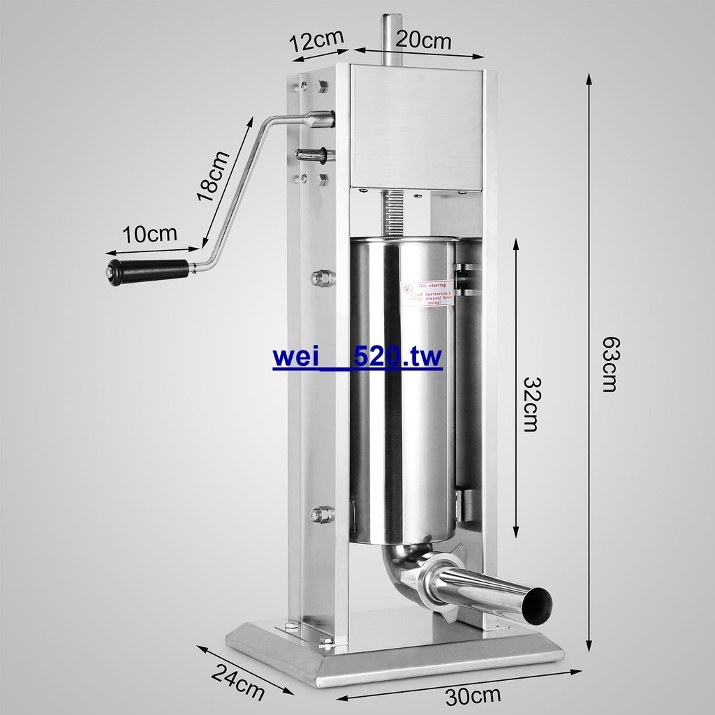 廠家批發5L不銹鋼香腸填充器熱狗灌腸機商用手搖肉腸灌裝填充機器