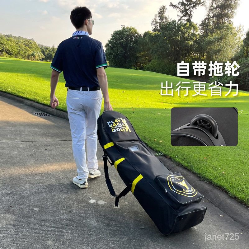高爾夫球包 高爾夫球袋 球桿袋 高爾夫球桿袋 多功能支架包 輕便球桿袋 便攜包 球袋保護貴重球具!帶拖輪高爾夫球桿包套男
