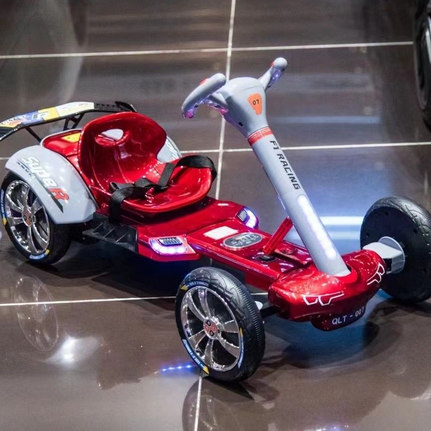 熱賣 新品兒童電動方程式賽車四輪卡丁車男女寶電動玩具汽車可坐人Parker旺仔購
