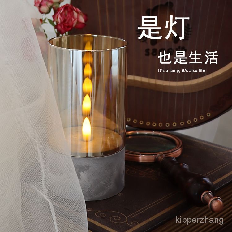 仿真蠟燭 蠟燭裝飾 蠟燭 電子蠟燭 仿真led蠟燭燈 燭光 ins 拍照道具 餐廳裝飾 氛圍燈 浪漫約會 擺件 小夜燈