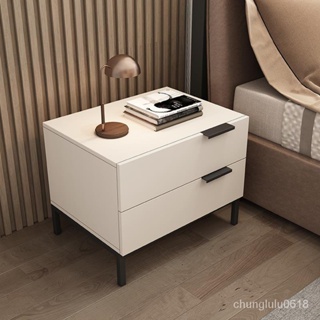 【現貨】現代極簡白色鋼琴 烤漆床頭櫃現代簡約ins風儲物櫃輕奢臥室收納櫃