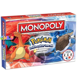全英文版 精靈寶可夢大富翁 地產大亨 Monopoly: Pokémon 經典桌面遊戲 兒童遊戲 派對遊戲