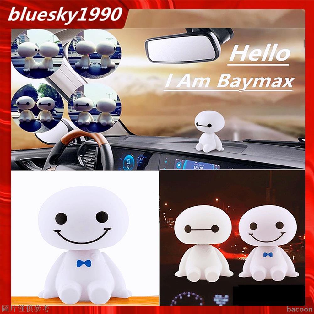 🎈【可附發票】機車裝飾 機車裝飾品 搖頭公仔 小白公仔 創意 擺件 大白 卡通 可愛 杯麵 機器人 公仔