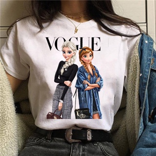 VOGUE PRINCESSS Women T shirt 歐美冰雪奇緣VOGUE艾莎安娜T恤