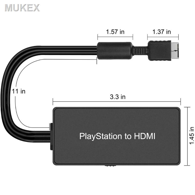 爆款☄✿ NERV 高清鏈接適配器 PS1 PS2 PS3 轉 HDMI 轉換器電纜禁止 HDMI 兼容 1080p 7