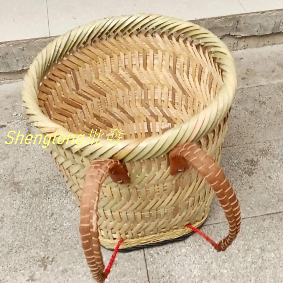 Shenglong百货全竹子手工制作竹編背篼農村傳統家用經濟大人背簍農用背筐