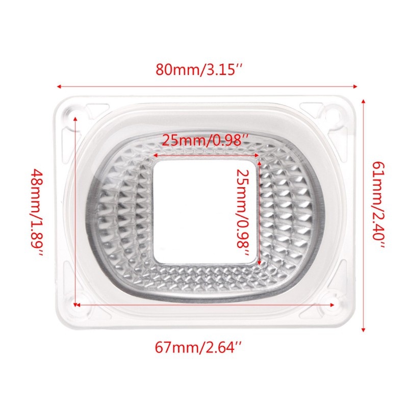 【批發專場 可附發票】 LED透鏡反射器對於LED COB燈PC鏡片+反射+矽膠環蓋遮陽