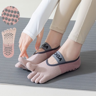 瑜伽鞋健身運動鞋💛瑜伽襪子女硅膠防滑專業女五指襪普拉提初學者室內健身運動地板襪