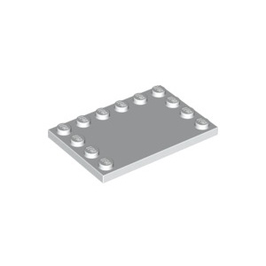 [樂磚庫] LEGO 6180 平滑板 特殊型 白色 4x6 618001 4112243 4163986